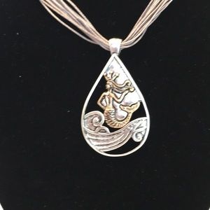 Mermaid necklace and earring set